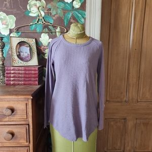 CHASER Waffle Knit Long Sleeve Top